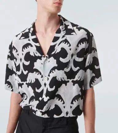 Valentino Printed silk bowling shirt | Thumbnail 3 Valentino Printed silk bowling shirt | Thumbnail 3