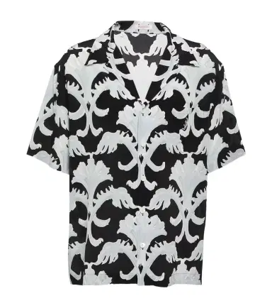 Valentino Printed silk bowling shirt | Thumbnail 1 Valentino Printed silk bowling shirt | Thumbnail 1