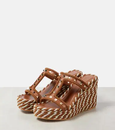 Valentino Garavani Rockstud leather wedge espadrilles | Thumbnail 3 Valentino Garavani Rockstud leather wedge espadrilles | Thumbnail 3