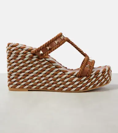 Valentino Garavani Rockstud leather wedge espadrilles | Thumbnail 4 Valentino Garavani Rockstud leather wedge espadrilles | Thumbnail 4
