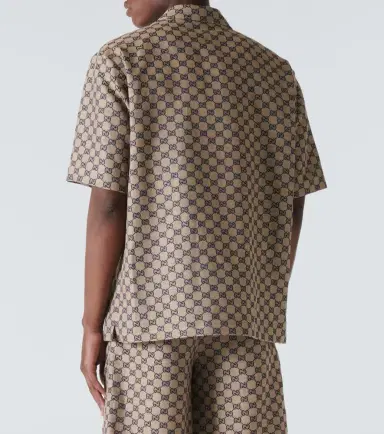Gucci GG Canvas linen-blend bowling shirt | Thumbnail 5 Gucci GG Canvas linen-blend bowling shirt | Thumbnail 5