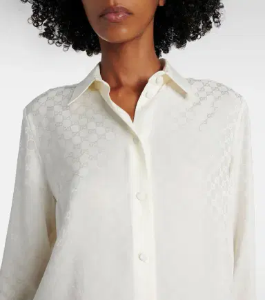 Gucci GG silk crêpe shirt | Thumbnail 5 Gucci GG silk crêpe shirt | Thumbnail 5