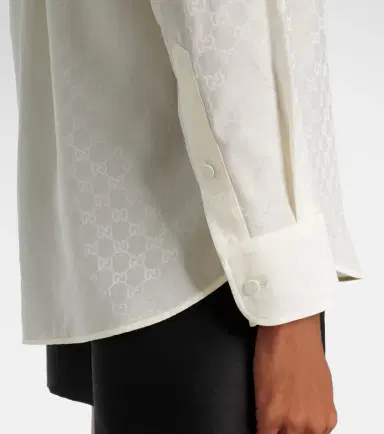 Gucci GG silk crêpe shirt | Thumbnail 6 Gucci GG silk crêpe shirt | Thumbnail 6