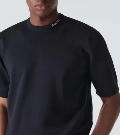 Gucci Logo silk and cotton T-shirt | Thumbnail 2 Gucci Logo silk and cotton T-shirt | Thumbnail 2