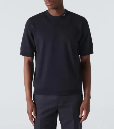 Gucci Logo silk and cotton T-shirt | Thumbnail 5 Gucci Logo silk and cotton T-shirt | Thumbnail 5