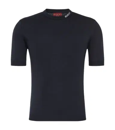 Gucci Logo silk and cotton T-shirt | Thumbnail 1 Gucci Logo silk and cotton T-shirt | Thumbnail 1