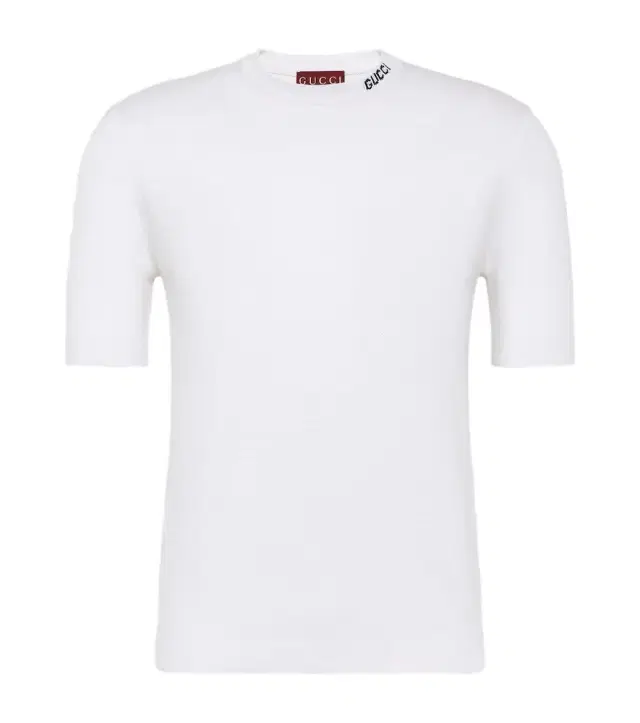 Logo silk and cotton T-shirt Logo silk and cotton T-shirt