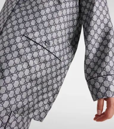 Gucci GG silk twill shirt | Thumbnail 2 Gucci GG silk twill shirt | Thumbnail 2