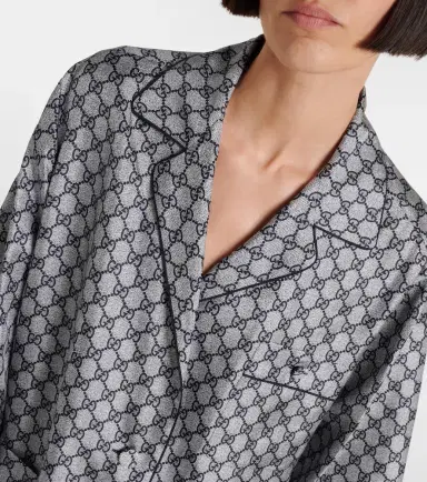 Gucci GG silk twill shirt | Thumbnail 4 Gucci GG silk twill shirt | Thumbnail 4
