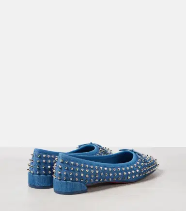Christian Louboutin Sweetie Jane Spikes denim ballet flats | Thumbnail 2 Christian Louboutin Sweetie Jane Spikes denim ballet flats | Thumbnail 2