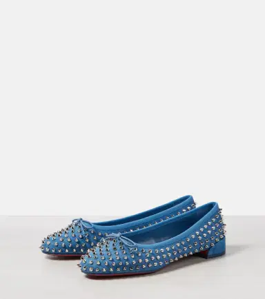 Christian Louboutin Sweetie Jane Spikes denim ballet flats | Thumbnail 3 Christian Louboutin Sweetie Jane Spikes denim ballet flats | Thumbnail 3