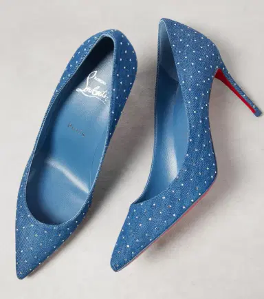 Christian Louboutin Kate 85 embellished denim pumps | Thumbnail 3 Christian Louboutin Kate 85 embellished denim pumps | Thumbnail 3