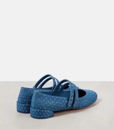 Christian Louboutin Sweet Jane embellished denim Mary Jane flats | Thumbnail 3 Christian Louboutin Sweet Jane embellished denim Mary Jane flats | Thumbnail 3