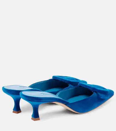 Manolo Blahnik Maysale 50 velvet mules | Thumbnail 2 Manolo Blahnik Maysale 50 velvet mules | Thumbnail 2