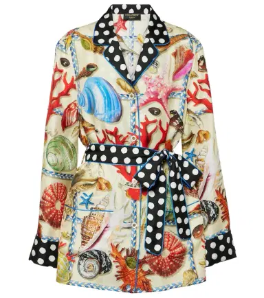 Dolce & Gabbana Capri printed silk satin shirt | Thumbnail 1 Dolce & Gabbana Capri printed silk satin shirt | Thumbnail 1