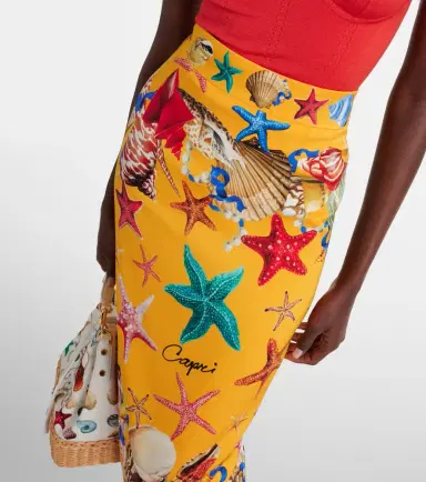 Dolce & Gabbana Capri printed silk-blend midi skirt | Thumbnail 2 Dolce & Gabbana Capri printed silk-blend midi skirt | Thumbnail 2