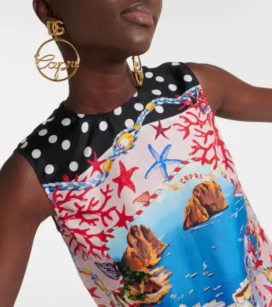 Dolce & Gabbana Capri printed silk top | Thumbnail 4 Dolce & Gabbana Capri printed silk top | Thumbnail 4