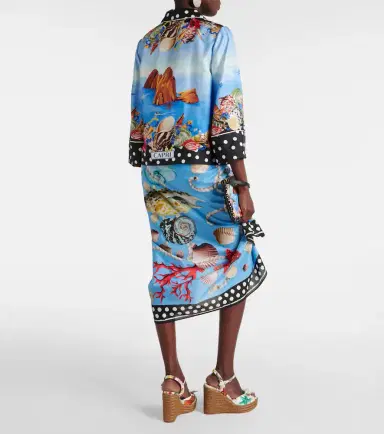 Dolce & Gabbana Capri printed silk satin shirt | Thumbnail 3 Dolce & Gabbana Capri printed silk satin shirt | Thumbnail 3