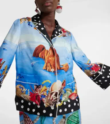 Dolce & Gabbana Capri printed silk satin shirt | Thumbnail 4 Dolce & Gabbana Capri printed silk satin shirt | Thumbnail 4