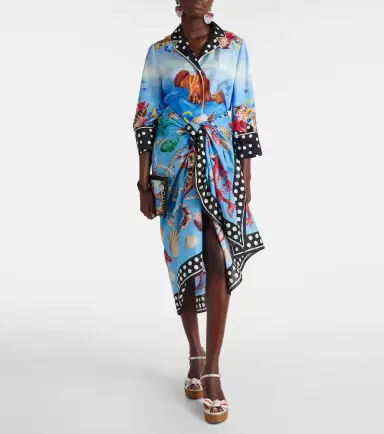 Dolce & Gabbana Capri printed silk satin shirt | Thumbnail 5 Dolce & Gabbana Capri printed silk satin shirt | Thumbnail 5