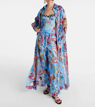 Dolce & Gabbana Capri printed silk straight pants | Thumbnail 2 Dolce & Gabbana Capri printed silk straight pants | Thumbnail 2