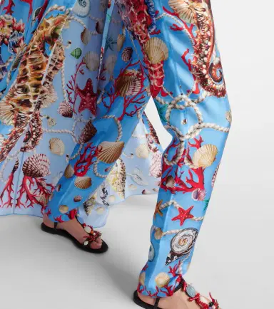 Dolce & Gabbana Capri printed silk straight pants | Thumbnail 3 Dolce & Gabbana Capri printed silk straight pants | Thumbnail 3