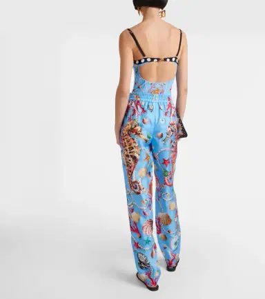 Dolce & Gabbana Capri printed silk straight pants | Thumbnail 4 Dolce & Gabbana Capri printed silk straight pants | Thumbnail 4