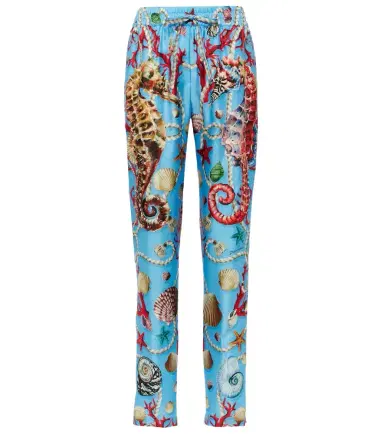Dolce & Gabbana Capri printed silk straight pants | Thumbnail 1 Dolce & Gabbana Capri printed silk straight pants | Thumbnail 1