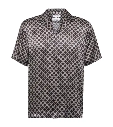 Frescobol Carioca Roberto printed silk bowling shirt | Thumbnail 1 Frescobol Carioca Roberto printed silk bowling shirt | Thumbnail 1
