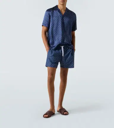 Frescobol Carioca Roberto silk bowling shirt | Thumbnail 2 Frescobol Carioca Roberto silk bowling shirt | Thumbnail 2