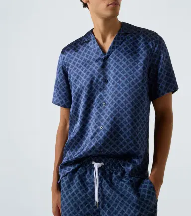Frescobol Carioca Roberto silk bowling shirt | Thumbnail 3 Frescobol Carioca Roberto silk bowling shirt | Thumbnail 3