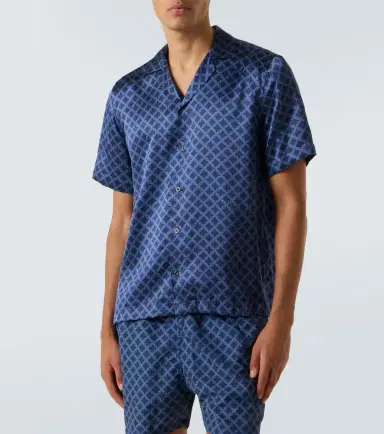 Frescobol Carioca Roberto silk bowling shirt | Thumbnail 5 Frescobol Carioca Roberto silk bowling shirt | Thumbnail 5