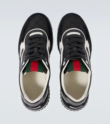 Gucci Re-Web GG Canvas leather-trimmed sneakers | Thumbnail 6 Gucci Re-Web GG Canvas leather-trimmed sneakers | Thumbnail 6