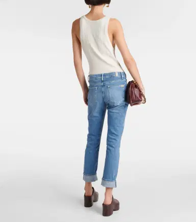 7 For All Mankind Low-rise slim jeans | Thumbnail 4 7 For All Mankind Low-rise slim jeans | Thumbnail 4