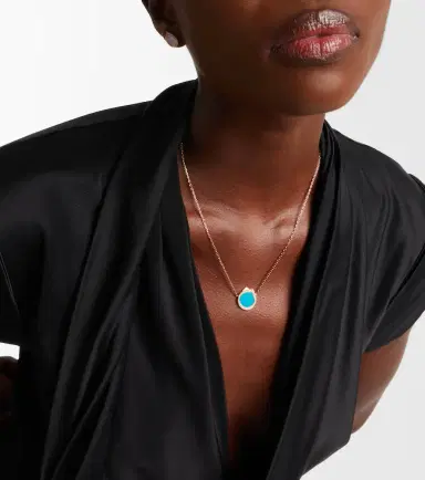 Repossi Antifer 18kt rose gold pendant necklace with turquoise and diamonds | Thumbnail 2 Repossi Antifer 18kt rose gold pendant necklace with turquoise and diamonds | Thumbnail 2