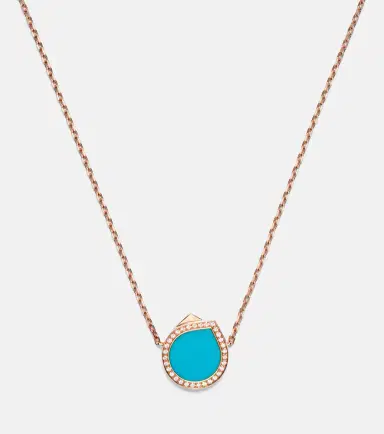 Repossi Antifer 18kt rose gold pendant necklace with turquoise and diamonds | Thumbnail 5 Repossi Antifer 18kt rose gold pendant necklace with turquoise and diamonds | Thumbnail 5