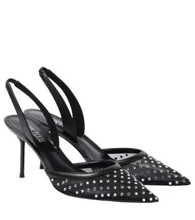 Paris Texas Lidia 70 embellished mesh slingback pumps | Thumbnail 1 Paris Texas Lidia 70 embellished mesh slingback pumps | Thumbnail 1