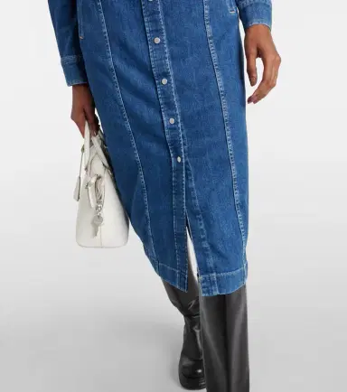 7 For All Mankind Denim midi dress | Thumbnail 4 7 For All Mankind Denim midi dress | Thumbnail 4
