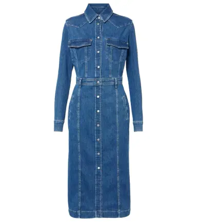 7 For All Mankind Denim midi dress | Thumbnail 1 7 For All Mankind Denim midi dress | Thumbnail 1
