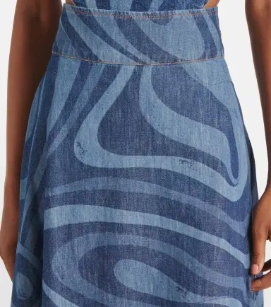 Pucci Marmo high-rise denim maxi skirt | Thumbnail 2 Pucci Marmo high-rise denim maxi skirt | Thumbnail 2