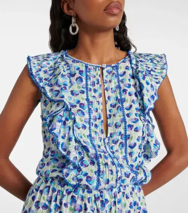 Poupette St Barth Bambi printed ruffled minidress | Thumbnail 2 Poupette St Barth Bambi printed ruffled minidress | Thumbnail 2
