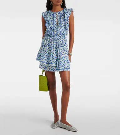 Poupette St Barth Bambi printed ruffled minidress | Thumbnail 3 Poupette St Barth Bambi printed ruffled minidress | Thumbnail 3