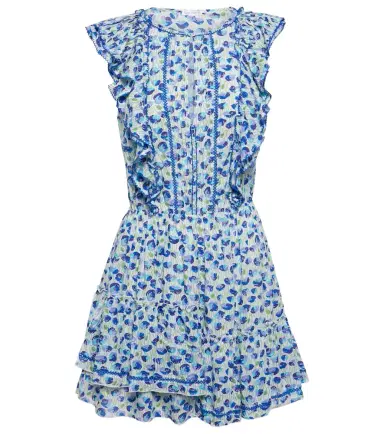 Poupette St Barth Bambi printed ruffled minidress | Thumbnail 1 Poupette St Barth Bambi printed ruffled minidress | Thumbnail 1