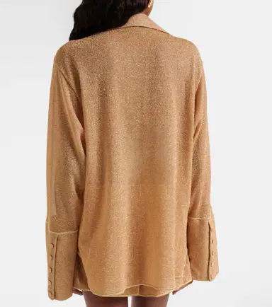 Oséree Oséree Lumière lamé shirt | Thumbnail 5 Oséree Oséree Lumière lamé shirt | Thumbnail 5