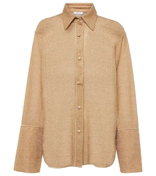 Oséree Lumière lamé shirt Oséree Lumière lamé shirt