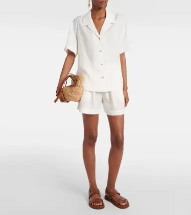Asceno Prague linen bowling shirt | Thumbnail 3 Asceno Prague linen bowling shirt | Thumbnail 3