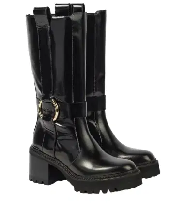 See By Chloé See By Chloé New Ring 60 leather knee-high boots | Thumbnail 1 See By Chloé See By Chloé New Ring 60 leather knee-high boots | Thumbnail 1