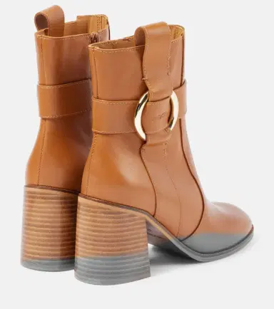 See By Chloé See By Chloé New Ring 80 leather ankle boots | Thumbnail 3 See By Chloé See By Chloé New Ring 80 leather ankle boots | Thumbnail 3