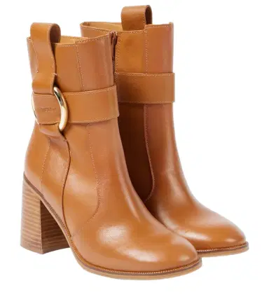 See By Chloé See By Chloé New Ring 80 leather ankle boots | Thumbnail 1 See By Chloé See By Chloé New Ring 80 leather ankle boots | Thumbnail 1