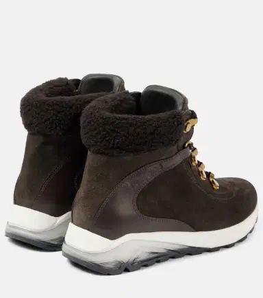 See By Chloé See By Chloé Brett shearling-trimmed suede hiking boots | Thumbnail 4 See By Chloé See By Chloé Brett shearling-trimmed suede hiking boots | Thumbnail 4